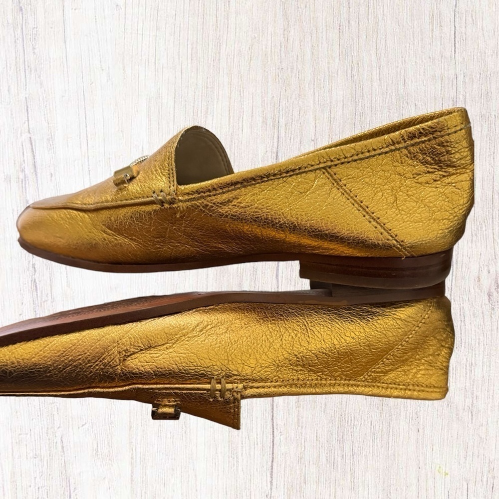 Sam Edelman Loafers Flats Gold Metallic size 5 Women’s - Picture 5 of 7